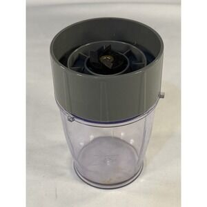 New with Scratches and Marks Gray Lid Blender Cup 4" Length with Milling Blade